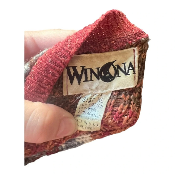 Vintage Fair Isle Knit Sweater Cardigan | Cottagecore Cozy Layers XL Cabin - Picture 3 of 4